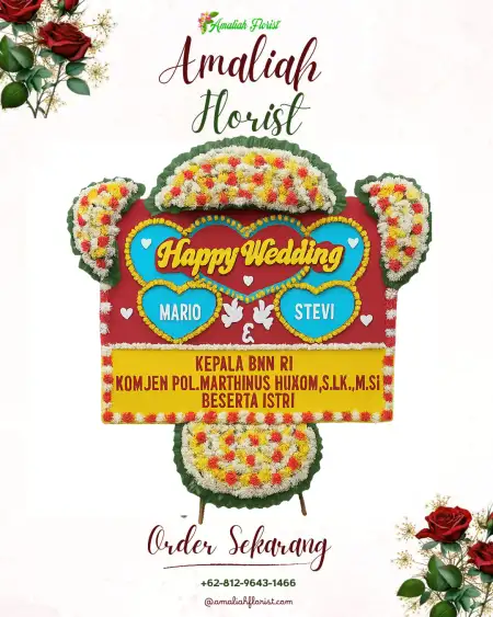 Papan Bunga Pernikahan Sukomulyo